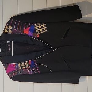 CANVASBACKS LUTTON & HORSEFIELD VINTAGE JACKET  XS  BLACK/MULTI